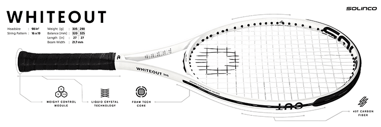 Solinco Whiteout Tennis Racquet